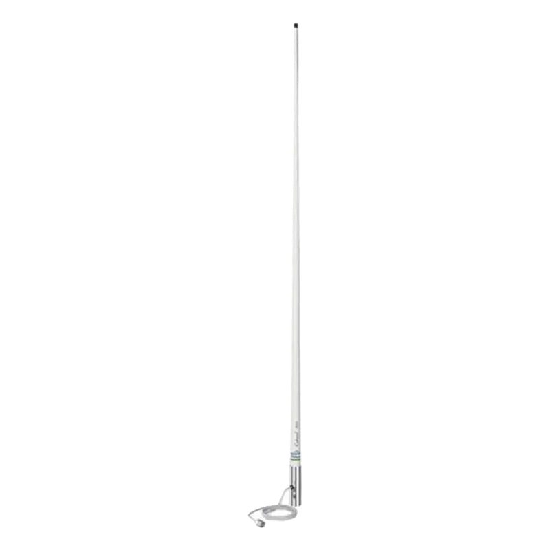 Antena Marina VHF SHAKESPEARE 5104 / Base 1.2 m (3.9 ft) / 3 dB / 50 W / Cable RG-58 4.5 m (15 ft) / Soporte Latón Cromado / Banda Marina VHF