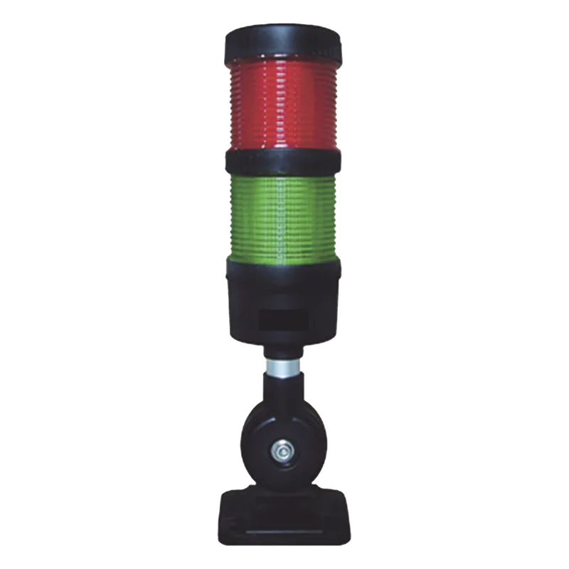 Torre LED Indicadora de estado de 2 niveles color Rojo y Verde, con Buzzer integrado a 85 dB, a 24 VCD con Montaje incluido de 60 mm de diámetro EPCOM INDUSTRIAL SIGNALING EI-2-RG-24