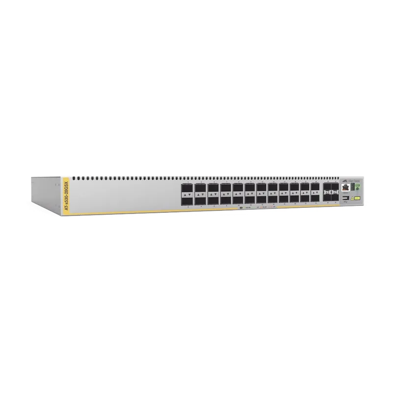 Switch L3 Stackable, 24x SFP Ports, 4x SFP+ Ports, TAA version ALLIED TELESIS AT-X530-28GSX-90