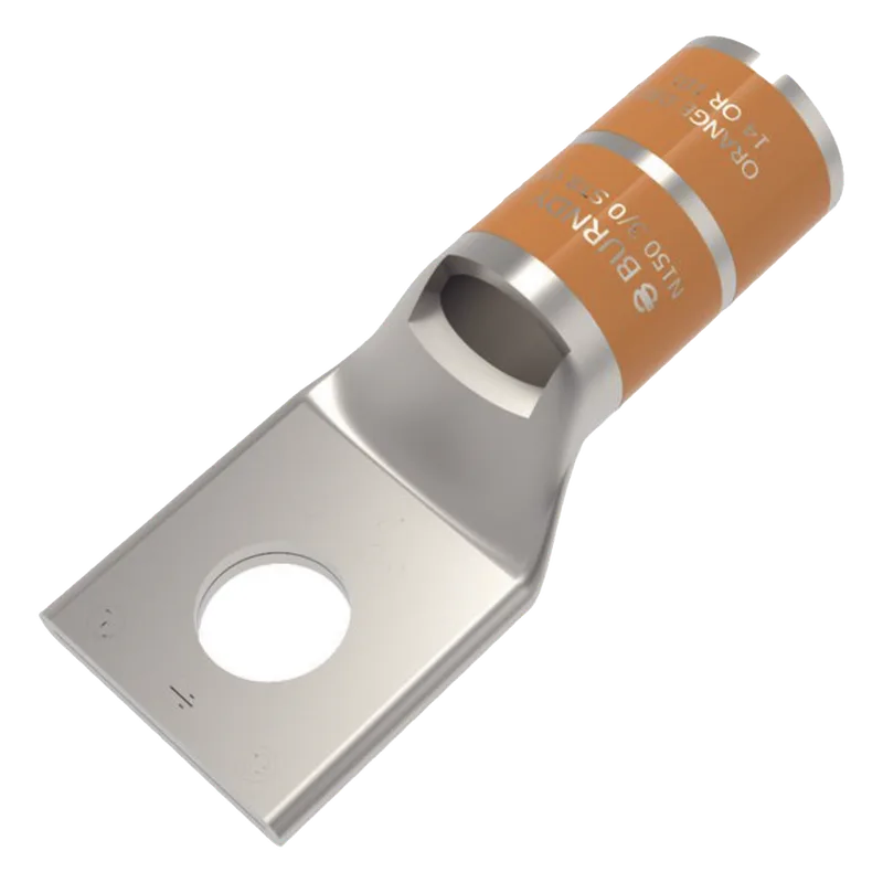 Zapata Terminal de Compresión de Barril Corto para Tornillo de 1/2" y Calibre 3/0 AWG. HUBBELL BURNDY HUB-YA-27L