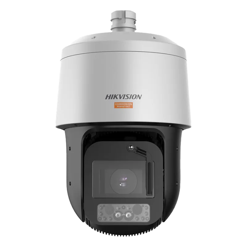 PTZ IP 4 Megapixel / 42X Zoom / Dual Light (500 mts IR / 100 mts Luz Blanca) / Polimero Anticorrosivo (Ideal para Zonas Costeras o Alta Salinidad) / AutoSeguimiento / DARKFIGHTER / EIS / Exterior IP67 / NEMA 4X / C5 / Wiper HIKVISION DS-2DT8C442MXG-LWT