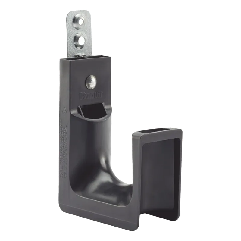 Sujetador STRONGHOLD tipo J (J-PRO), Con Soporte para Montaje en Pared, Para 180 Cables Cat6, Nylon 6.6, Color Negro, 1 pieza PANDUIT JP4WP2B-X20