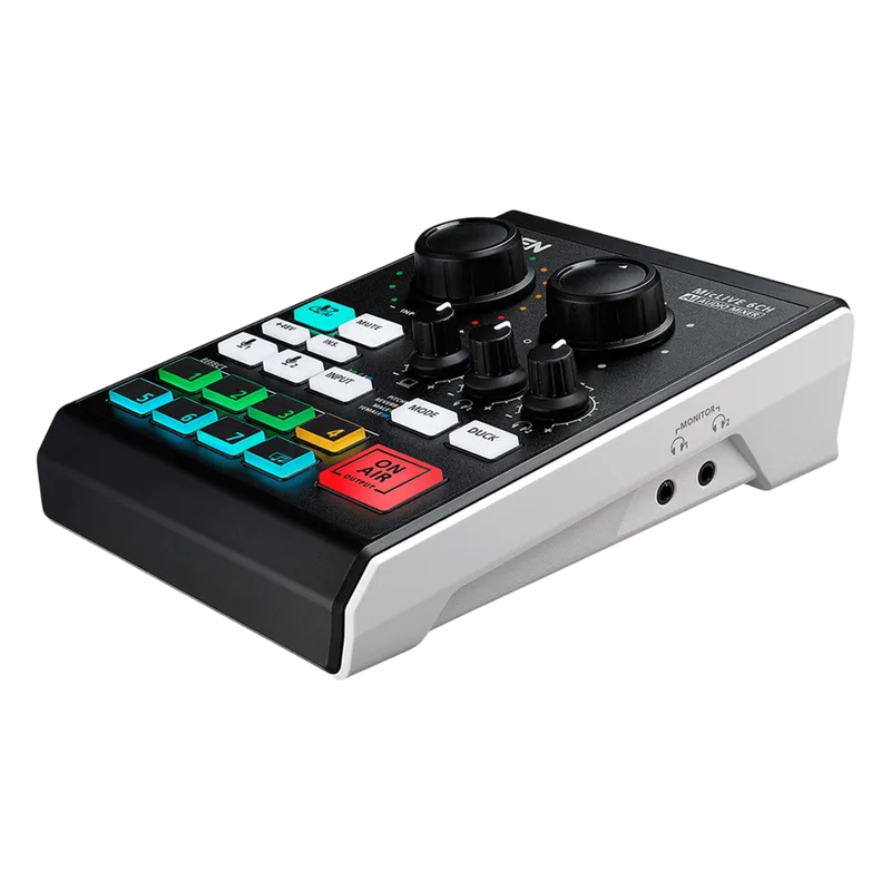 Mezclador de audio para pódcast con IA | MicLIVE™ de 6 canales ATEN UC8000