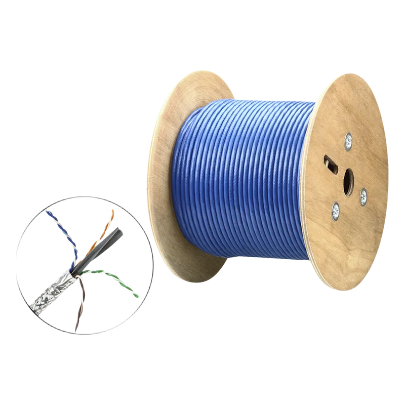 Cable SF/UTP | 4 pares 23 AWG | Cumple con los requisitos de la HDBaseT Alliance | Protección EMI | Transmisión de datos 4K | Color Azul | 305m ATEN 2L2910