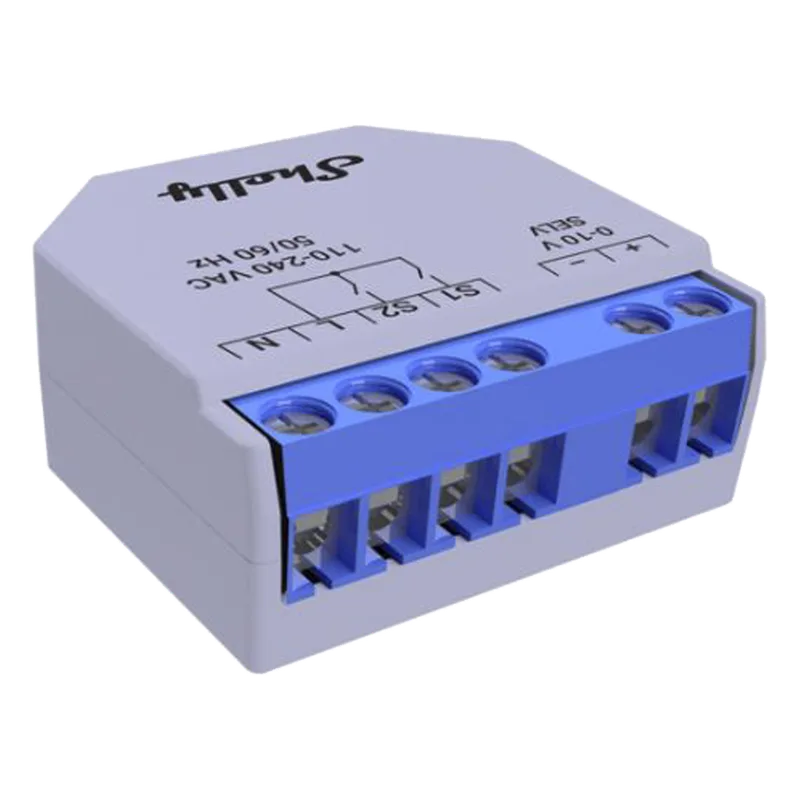 Relevador DIMMER 0-10V / Industrial y residencial inteligente / Soporta Google y Alexa / Nube P2P y local / Ideal para atenuar iluminación. SHELLY SHELLYPLUS010V