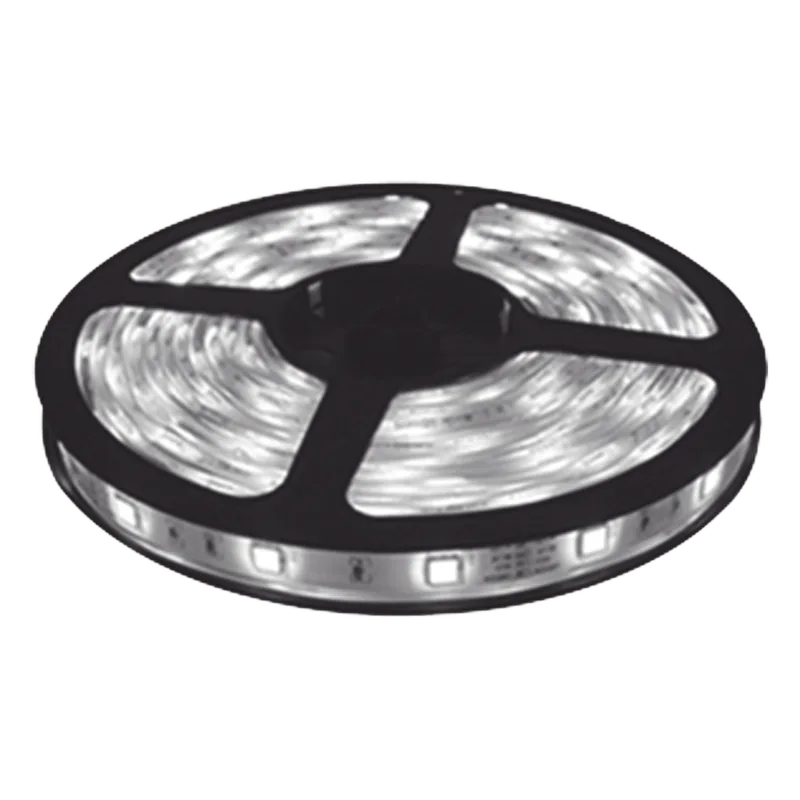 Tira Led de 5 m / Color Blanco / Uso Exterior / Potencia 15 W / 420 lm/ 12 V CD / IP 65. JWJ JLTL-3528-IP65-B