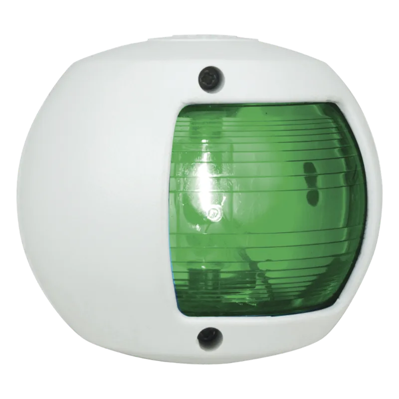 Luz lateral de Navegación en Color Verde con Carcasa Blanca para Embarcaciones a Vela o a Motor de Menos de 20 Metros PERKO 0170-WSD-12V