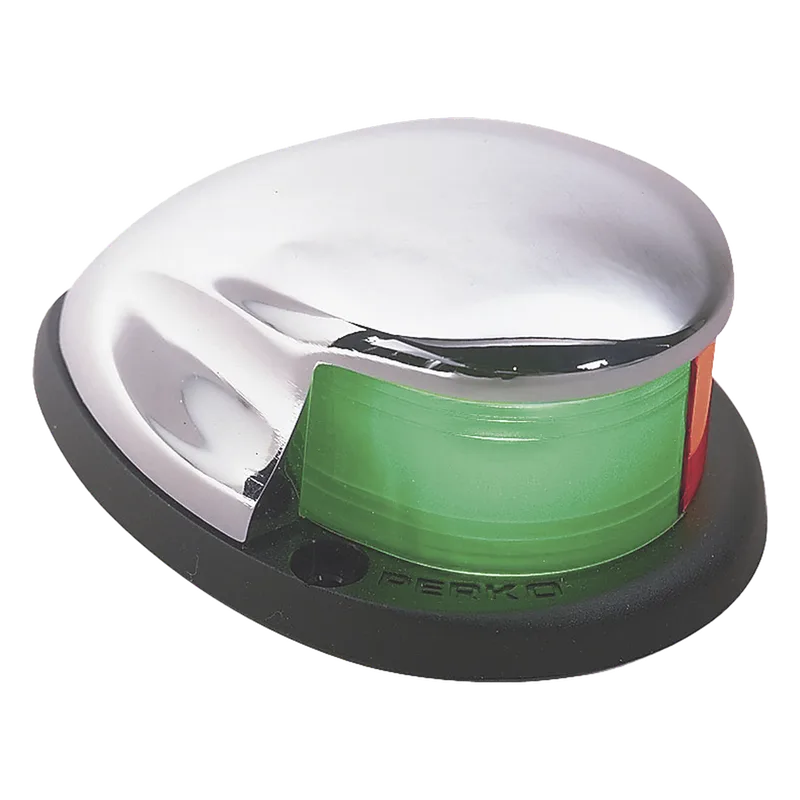 Luz Bi-Color de Montaje Horizontal con Carcasa Cromada para Embarcaciones a Motor Menores de 20 Metros PERKO 0227-DP0-CHR