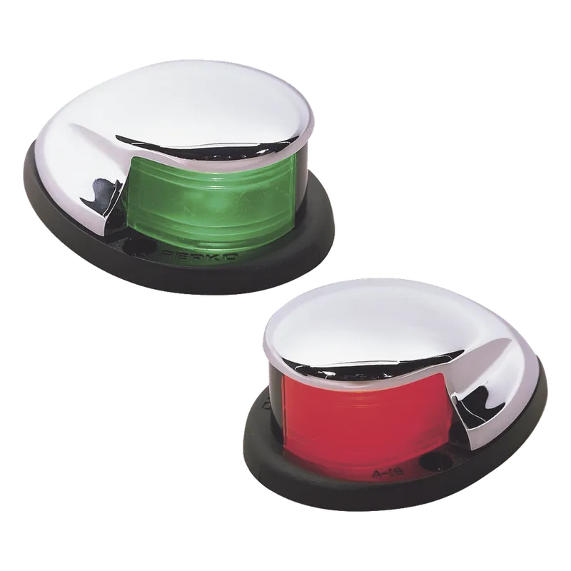 Set Luces Laterales Cromadas / USCG 2nm / <20m PERKO 0228-DP0-CHR