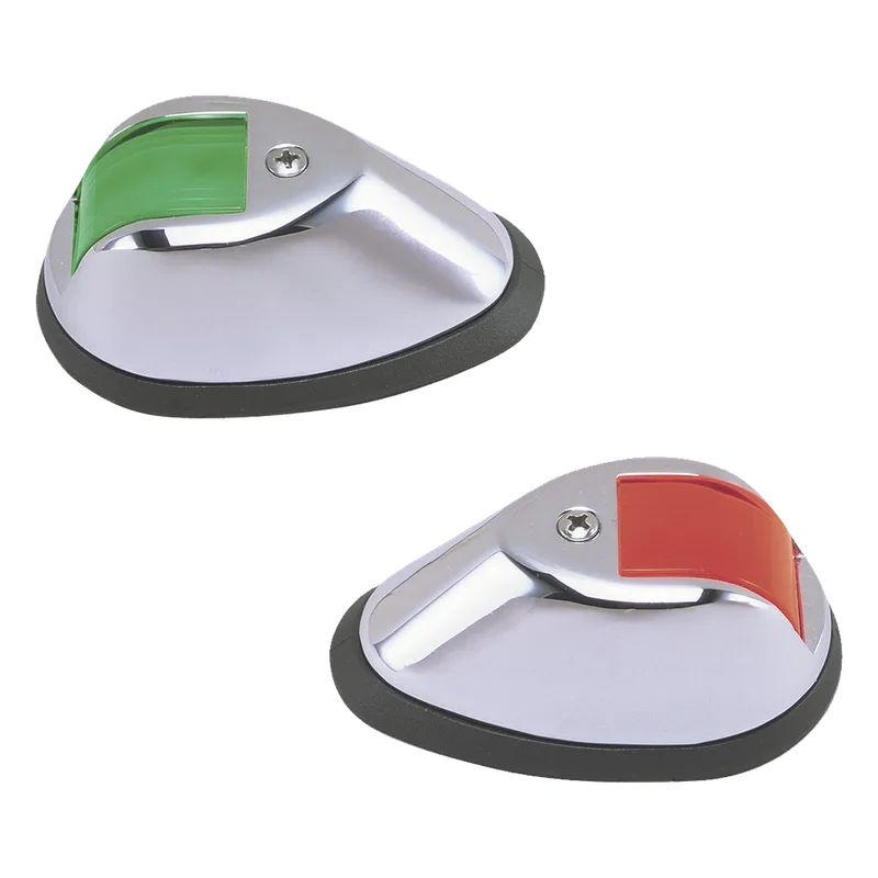 Set de Luces Verticales PERKO 0254 / Bronce Cromado / USCG 2 Millas / 12 Vcd / Rojo y Verde / Embarcaciones a Motor Hasta 20 m (65.6 ft) 0254-M00-DP1