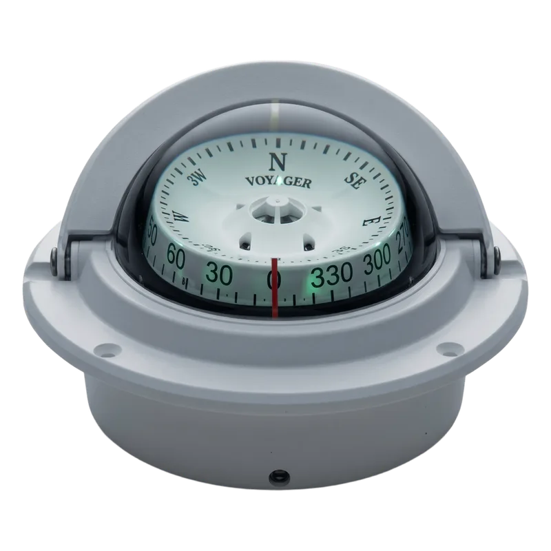 Brújula de Navegación Marítima Serie Voyager / Montaje Empotrado / 3" (76 mm) / Compensadores Integrados / Iluminación Nocturna NiteVu / Imán DirectiveForce / Montaje Fácil / 100% Reparable RITCHIE F-83W