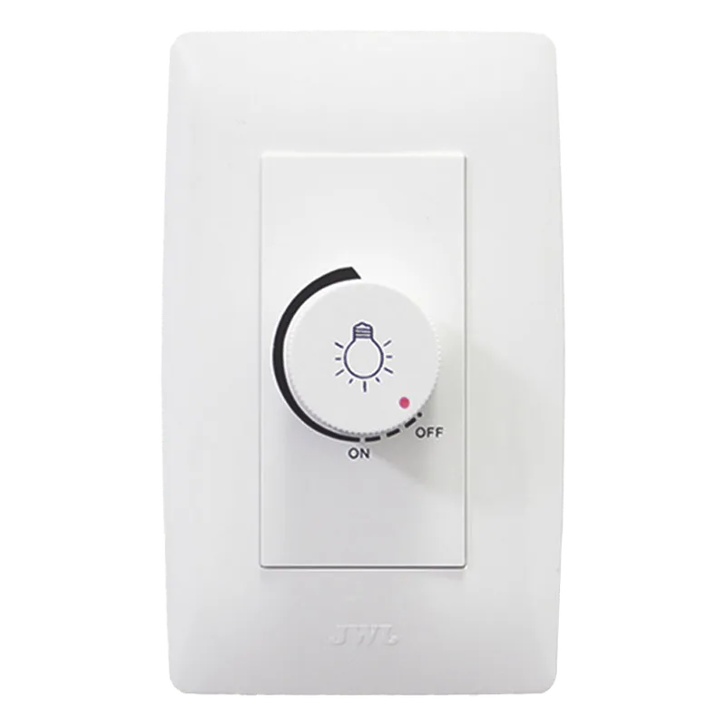 Dimmer Rotativo para Lámpara Incandescentes / 300 W 127 V CA / Color Blanco. JWJ JTL-C7329