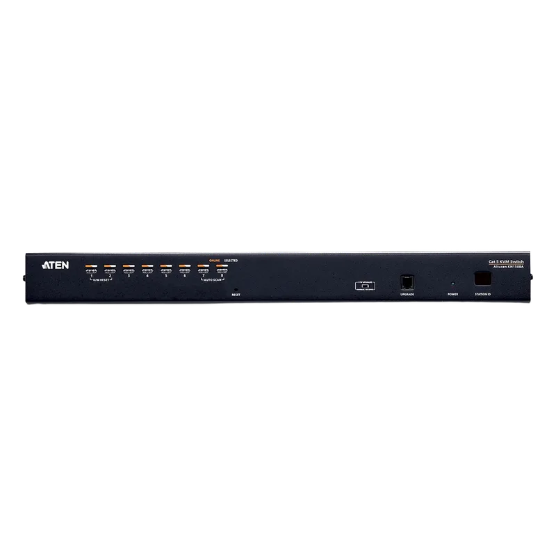 Switch KVM | Conexión Cat 5e | 8 puertos | Resolución 1920 x 1200 | Conexión de Múltiples Switches | Compatible Windows, Linux, Mac ATEN KH1508A