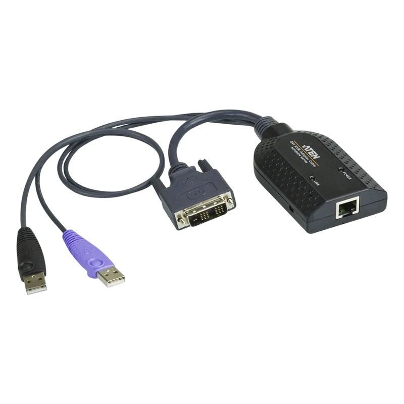 Adaptador KVM DVI USB compatible Smart Card con Virtual Media ATEN KA7166