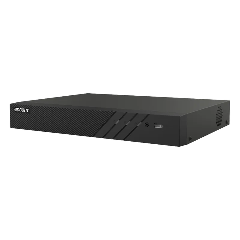 DVR 8 Canales TURBOHD + 4 Canales IP / 8 Megapixel (4K) / Audio Bidireccional por Coaxitron / ACUSENSE / Reconocimiento Facial / 1 Bahía de Disco Duro / Salida de Video en 4K / H.265+ EPCOM PROFESSIONAL EX-8008TURBO