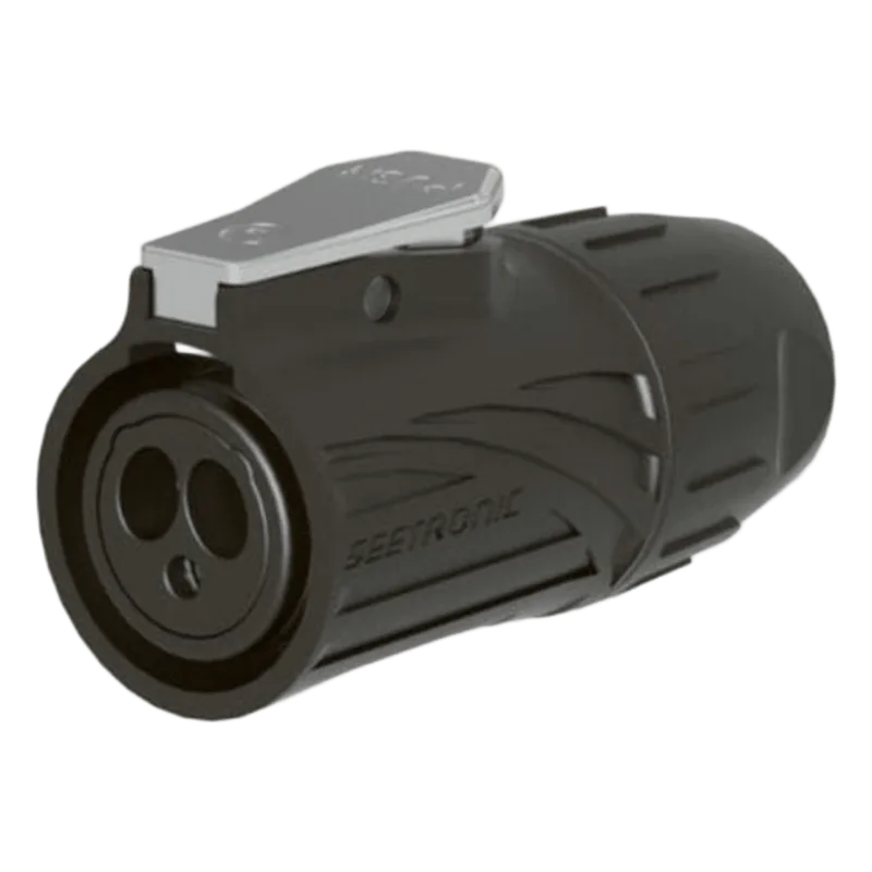 Conector de Alimentación | Núcleo de 3 capas | Carcasa de zinc | Protección RF | Contactos dorados | Alta resistencia | Carcasa PA66 | Resistencia a presión | 20A RMS | Protección IP65 SEETRONIC SAC3MG