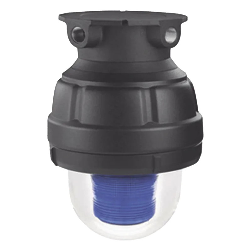 Luz LED, a prueba de explosiones, UL y cUL para Clase I, División 1, Grupo C y D; Clase I, División 2, Grupos A y B; Clase II, División 1, Grupos E, F y G; Clase III, 120-240 VCA, Azul FEDERAL SIGNAL INDUSTRIAL 27XL-120-240-B-MOD