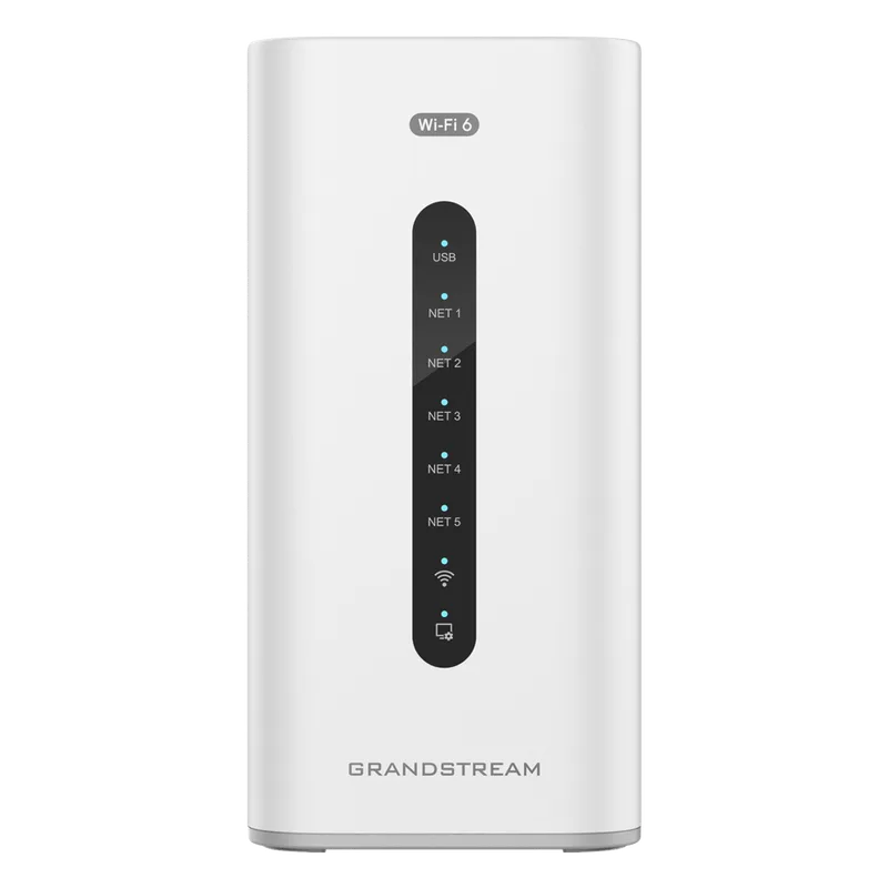 4 en 1: Firewall Nueva Generación, Router Wi-Fi, IP PBX (24 usuarios / 8 llamadas simultáneas), Switch, incluye un AP Wi-Fi 6 de doble banda GRANDSTREAM GCC6010W
