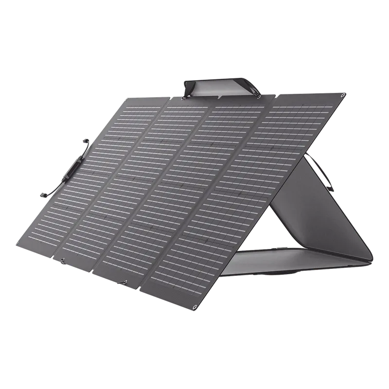 Módulo Solar Bifacial, Portátil y Flexible de 220W Recomendado para Estaciones Portátiles EFD330, EFD350 ó EFD500 / Ajuste de Ángulo / Carga Eficiente / Incluye Cable XT60 a MC4 ECOFLOW EFFLEX220BF