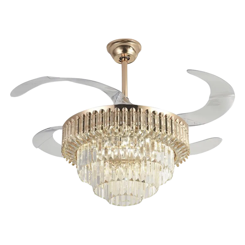Ventilador de Techo con Luminario LED de 110 V CA 50/60 Hz / 88 W /4500 Lm / 6500 - 4 000 - 2 700 K /3 Tonos de Luz / 1075 mm / 6 Velocidades /No Dimeable. JWJ JLV-042