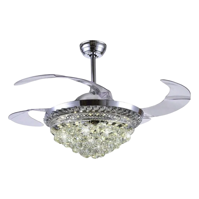 Ventilador de Techo con Luminario LED de 110 V CA 50/60 Hz / 88 W /4500 Lm / 6500 - 4 000 - 2 700 K /3 Tonos de Luz / 1075 mm / 6 Velocidades /No Dimeable. JWJ JLV-041