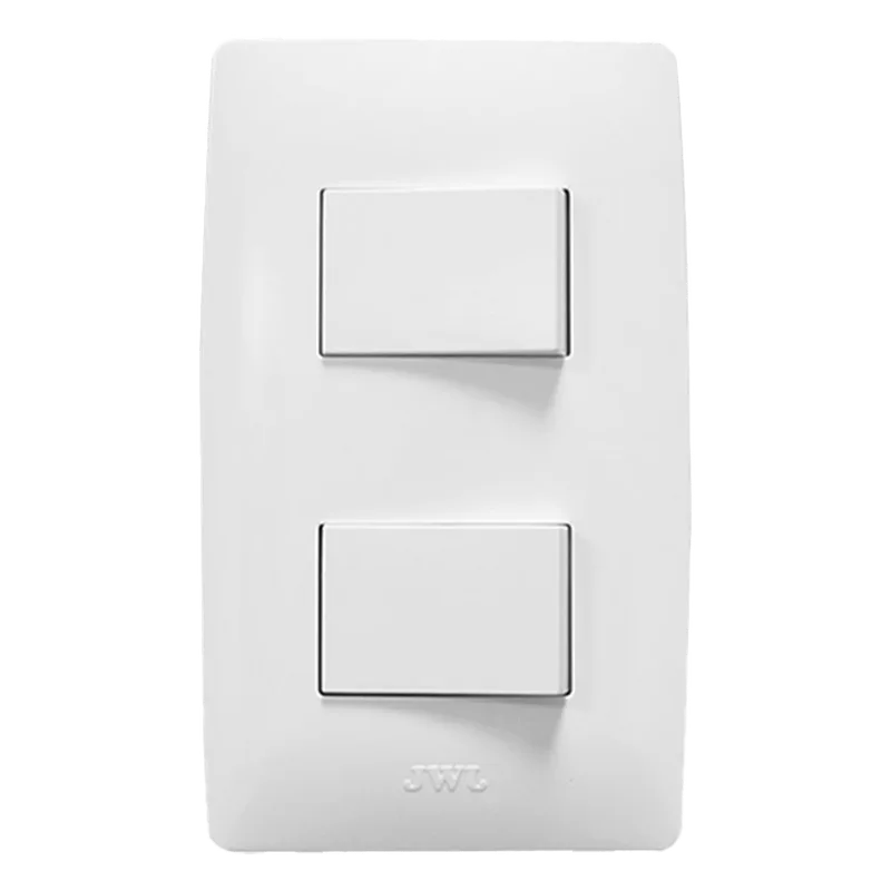 Apagador Doble de 127 V~60 Hz 10 A/ Color Blanco. JWJ JTL-B72-39