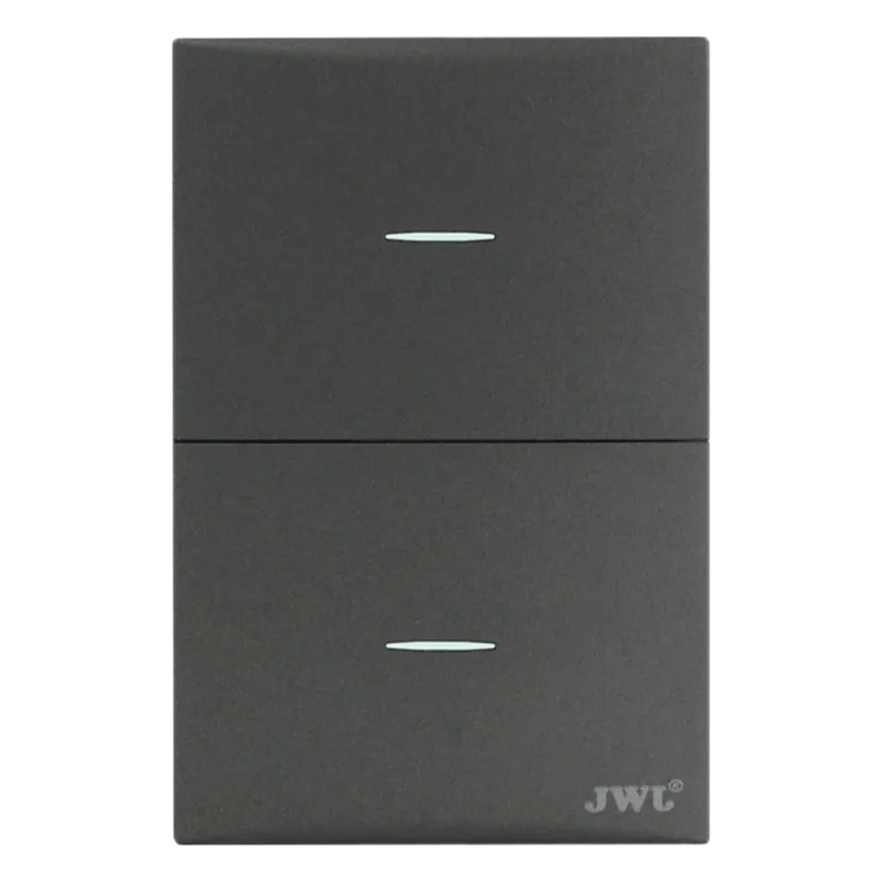 Placa con2 Interruptores Escalera 10 A 127 V 60 Hz. JWJ JTL-G7706