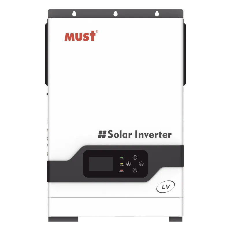Inversor / Cargador de 1 KW para Sistemas Tipo Isla a 12Vcd / 120Vca, Onda Sinusoidal Pura con Controlador MPPT MUST PV181012LV
