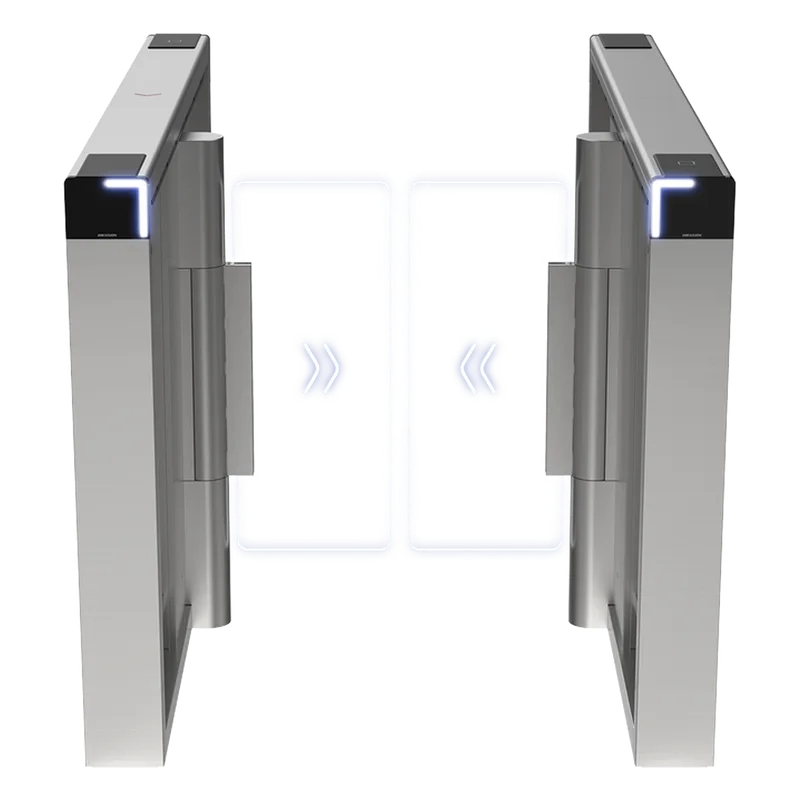Torniquete Swing PREMIUM / Iluminación LED / 12,000,000 Ciclos MCBF / Incluye Lectores de Tarjeta y Panel de Acceso / 14 Pares de IR / Carril de 90 cms / Compatible con Reconocimiento Facial / Incluye Izquierdo y Derecho HIKVISION DS-K3B530X-LR/MPG-DP90