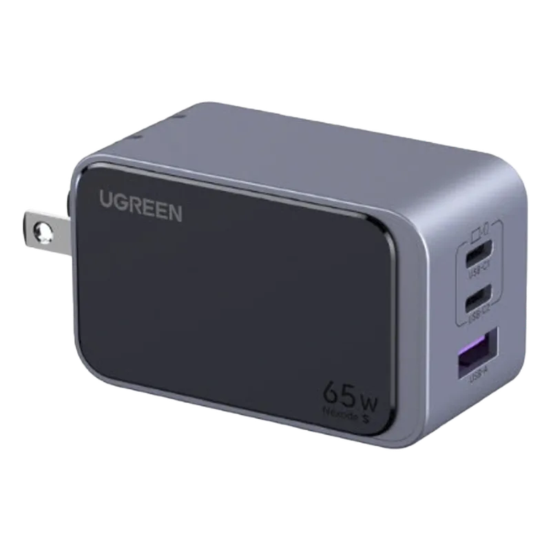 Cargador de 65W serie Nexode S | 3 Puertos de Carga Rápida | 2 USB-C | 1 USB-A | Tecnología GaN II | PD3.0 | QC4.0 | FCP/SCP/AFC/PPS/PPS2.0 | Tecnología de Protección Térmica | Optimiza la Carga | Carcasa Ignifuga. UGREEN 45223