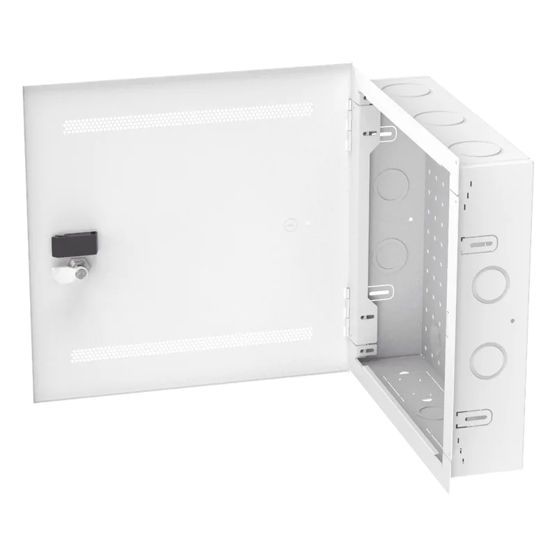 Gabinete Multipropósito de Montaje en Pared, de 14 in de Altura, Con Puerta Reversible, Fabricado en Acero, Color Blanco PANDUIT MS14EHDS