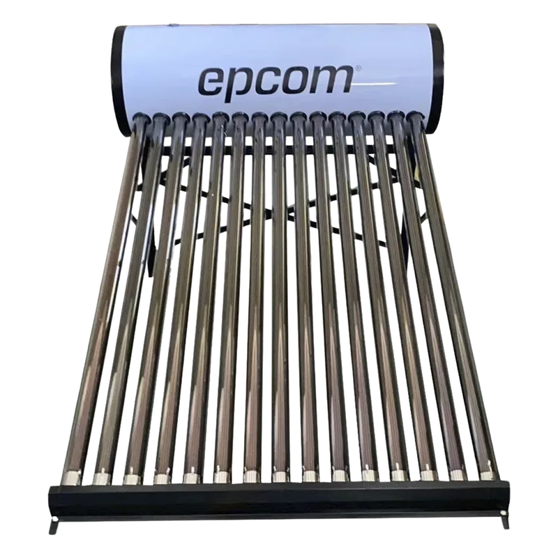 Bóiler Solar de 150L, Baja Presión con 15 Tubos de Vacío de Mayor Resistencia y Termotanque Inoxidable de Grado Alimenticio 150 L Resistentes a Granizo de Hasta 25 mm/ l, Incluye Anodo de Magnesio EPCOM STELPWH150