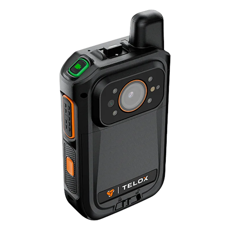 Bodycam IP67 4G LTE Android 12 / Con Funciones de Radio POC / Pantalla Táctil de 2" / Soporta llamadas Telefónicas y Mensajes SMS /Descarga de Vídeo automática con estación TELOX CP680