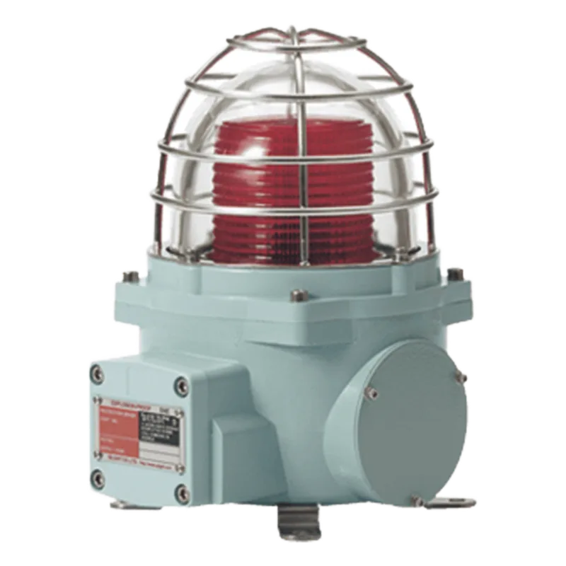 Señal Luminosa LED Antiexplosión / 24 VDC / Luz Roja / ATEX Ex db IIC T6 Gb / IP66 / Zona 1 y 2 / Luz Fija e Intermitente / Aluminio y Acero Inoxidable QLIGHT SNEL24-R-ATEX