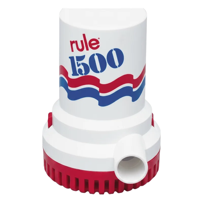 Bomba de Achique Sumergible Rule 03 / 1,500 GPH / 24V CD / Motor de Alta Eficiencia / Ejes de Acero Inoxidable / Protección Térmica TCO / Certificación CE e ISO 8849