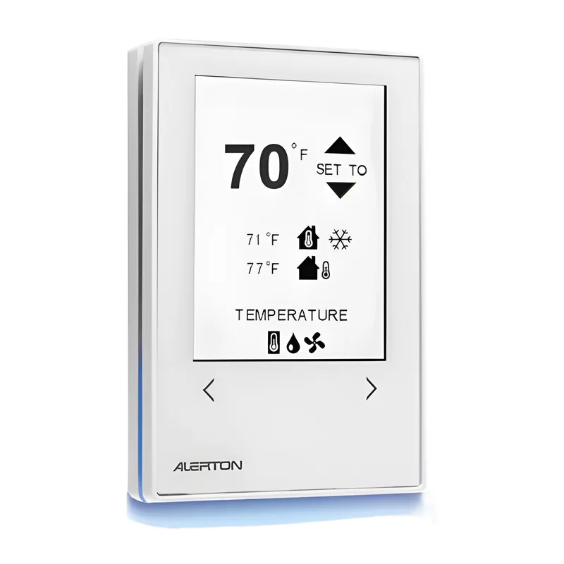 Microset 4 BACnet MS/TP / Sensor de Pared con Pantalla Táctil de Vidrio Reforzado / Sensores de Temperatura y Humedad / Alerton by Honeywell / Procesador ARM Cortex-M4 MS4-TH-MSTP