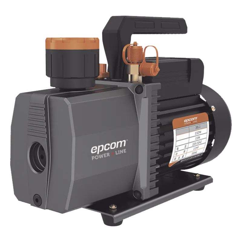 Bomba de vacío/ para aire acondicionado / 2 estados / Motor de 1/2 HP / Voltaje 110 Vca / Acople de ingreso de 1/4" x 3/8" con válvula de retención integrada EPCOM POWERLINE 2RS-2-R32