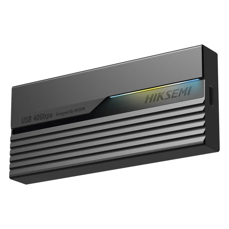 Carcasa para SSD M.2 NVMe / USB4.0 Type-C 40 Gbps / ASUS Aura RGB / Chip ASM2464 / 2242 2260 2280 / Aleación de Aluminio HIKSEMI by HIKVISION HS-HUB-MDS4
