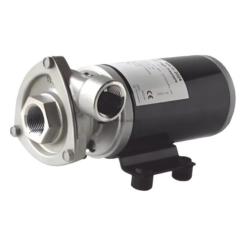 Bomba centrifuga Cyclone de alta presión a 12 Vcd, caudales de 21 GPM, presión máxima de 17 psi, en acero inoxidable JABSCO 50860-0012