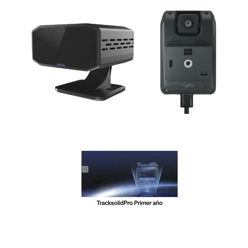 KIT Dashcam con sistema de control ADAS (asistencia de manejo) y Camara DMS con IA (JC170) / Multiples alarmas /Comunicación dos vías / ideal para flotas vehiculares / Facil instalacio / Incluye primer año TrackSolidPro JIMIIOT JC261DMSP