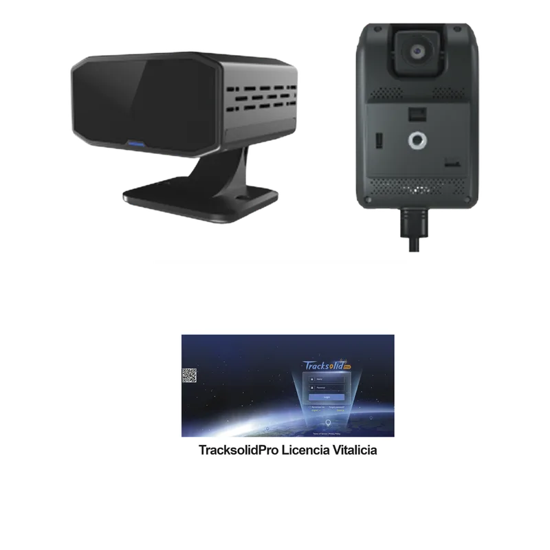 KIT Dashcam con sistema de control ADAS (asistencia de manejo) y Camara DMS con IA (JC170) / Multiples alarmas /Comunicación dos vías / ideal para flotas vehiculares / Facil instalacio / Incluye licencia vitalicia plataforma TrackSolidPro JIMIIOT JC261DMSV