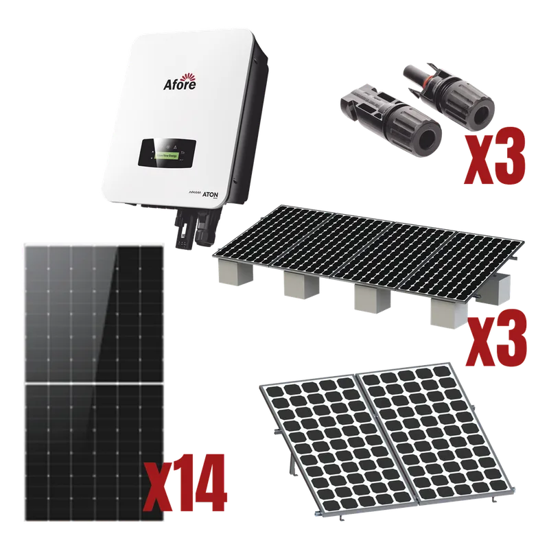 Kit Solar Interconexion / 8kW 220Vca / Inversor AFORE / Montaje Incluido HNS8000TLKIT1