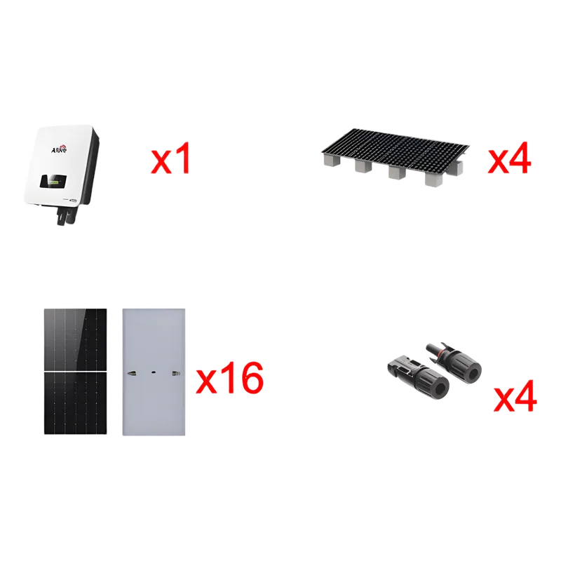 Kit Solar Interconexion / 10kW 220Vca / Inversor AFORE / Montaje Incluido HNS10000TLKIT1