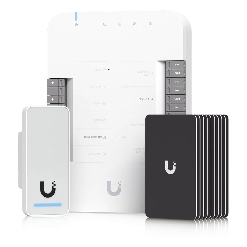 UniFi Access Kit de Inicio Gen 2, Incluye Hub para conexiones, lector NFC y movimiento / 10 tarjetas de acceso / sistema completo para abrir una puerta UBIQUITI UA-G2-SK