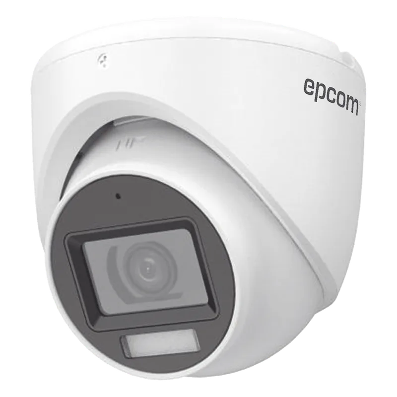 [Dual Light + ColorVu] Turret TURBOHD 3K (5 Megapixel) / Lente 2.8 mm / 30 mts IR + 20 mts Luz Blanca / Gran Angular 104.9° / Exterior IP67 / Micrófono Integrado / dWDR / 4 Tecnologías / Metal EPCOM PROFESSIONAL E3K-TURBO-DLX