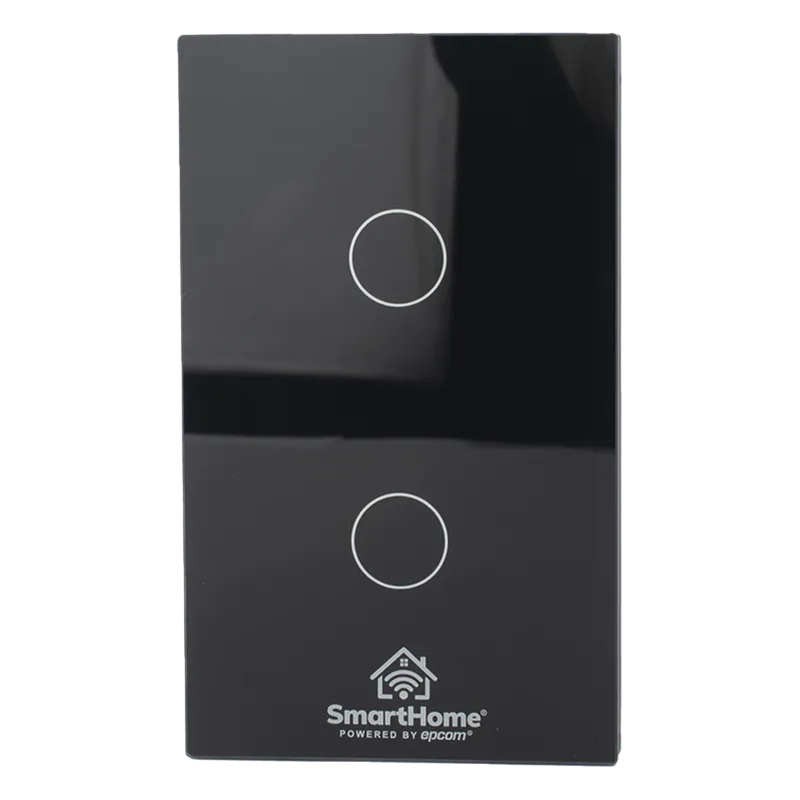 (ZigBee) Apagador switch inalámbrico ZigBee, control de 2 regresos de carga, 110V SMARTHOME BY EPCOM SHS212Z