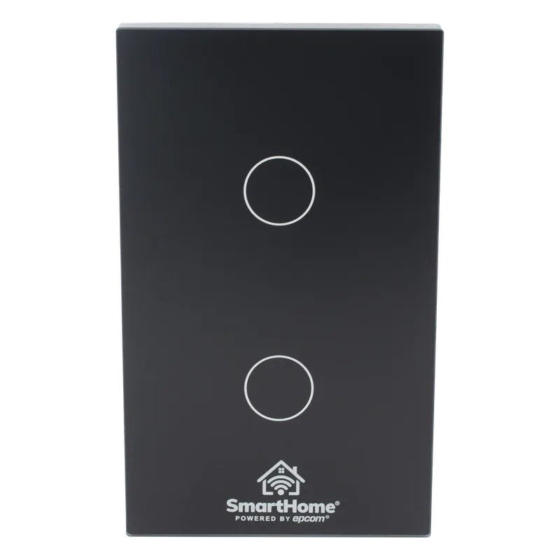 (Wifi) Apagador switch inalámbrico WIFI, control de 2 regresos de carga, 110V SMARTHOME BY EPCOM SHS412W