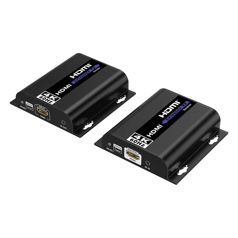 Kit extensor para distancias de hasta 200 metros | Resolución 4K @60Hz | Cat 6 | Conexión uno a uno y uno a muchos hasta 120 mts | Compatible con Switch gigabit | Control IR EPCOM TITANIUM TT6834K