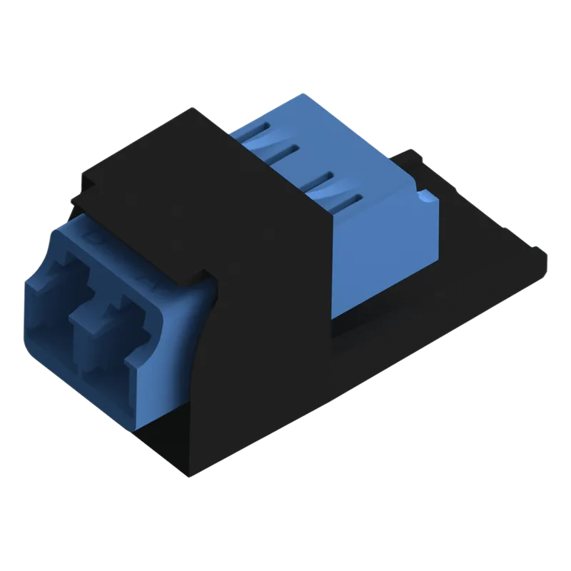 Módulo Acoplador LC Duplex, para Fibra Óptica Monomodo OS1/OS2, Tipo Mini-Com, Color Negro PANDUIT CMDSLCZBL