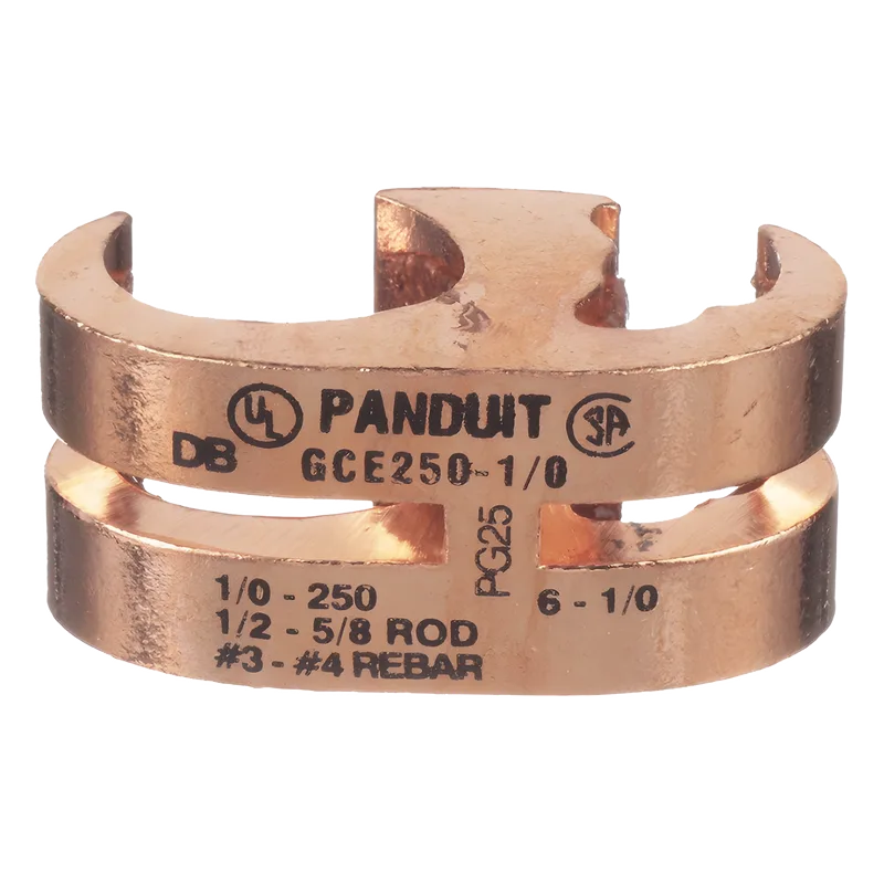 Conector de Conexión a Tierra tipo "E" para Conductor 1/0 AWG STR – 250 KCMIL (70–120mm²) MAIN y TAP PANDUIT GCE250-250-Q